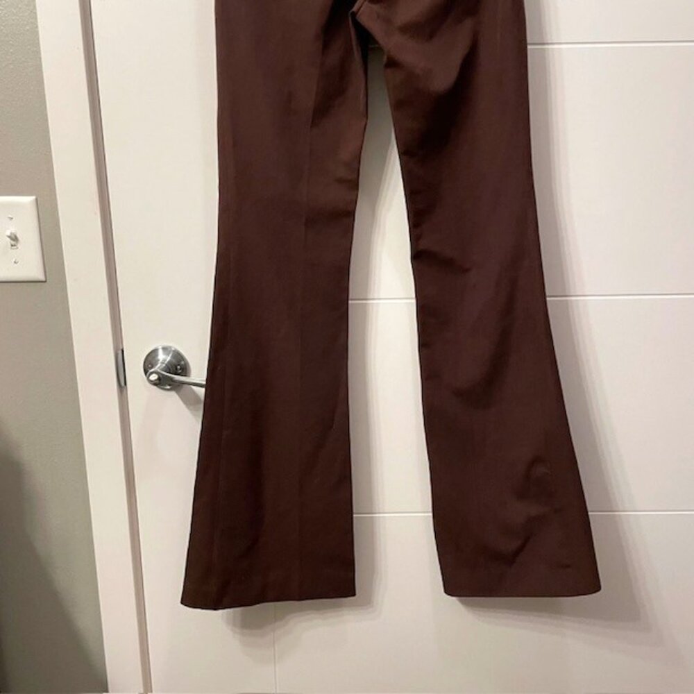 NWOT Frame Le High Flare Split Hem Trouser Pants Brown Size 2 Work Office Career - Picture 10 of 16
